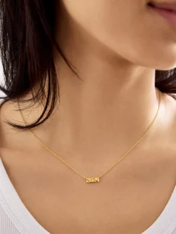 18K Gold Vermeil Varsity Font Custom Number Necklace - Varsity Font Numbers