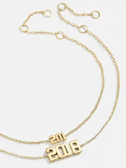 18K Gold Vermeil Varsity Font Custom Number Bracelet - Varsity Font Numbers