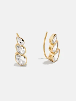 18K Gold Vermeil Victoria Earrings - Gold/Pavé