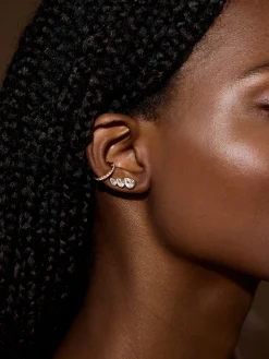 18K Gold Vermeil Victoria Earrings - Gold/Pavé