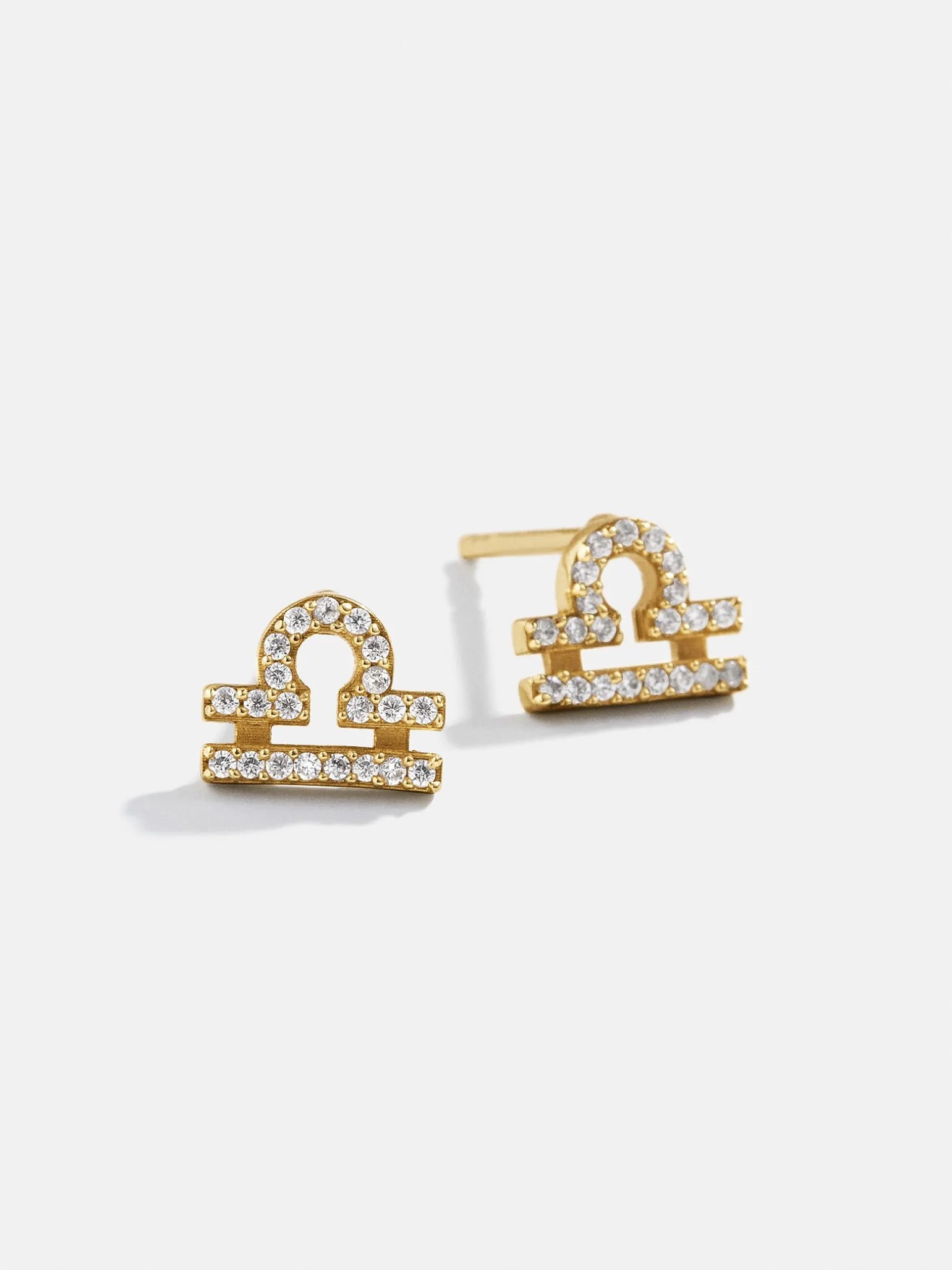 18K Gold Vermeil Zodiac Earrings - 18K Gold Vermeil. Pavé Cubic Zirconia Stones