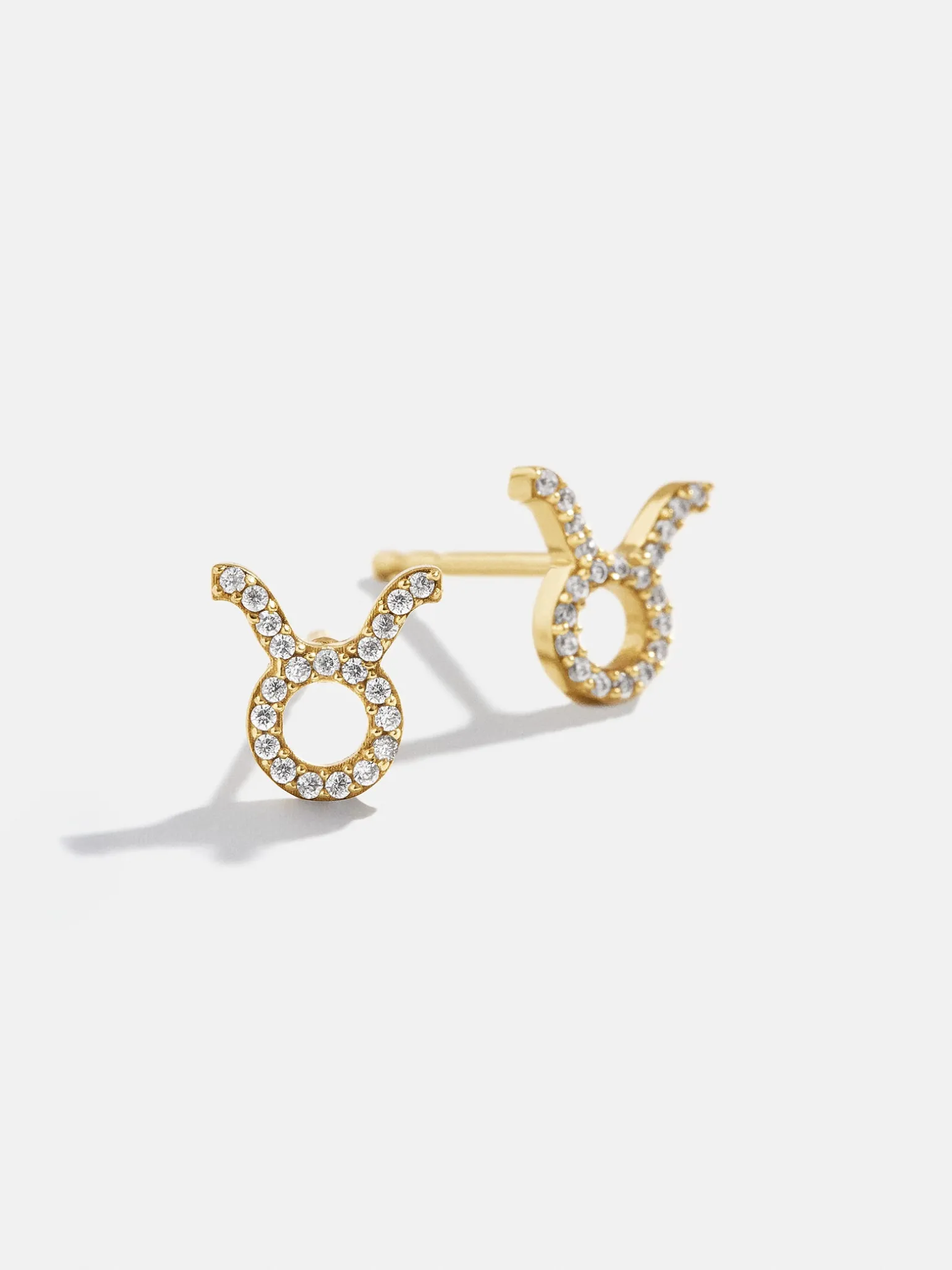 18K Gold Vermeil Zodiac Earrings - 18K Gold Vermeil. Pavé Cubic Zirconia Stones