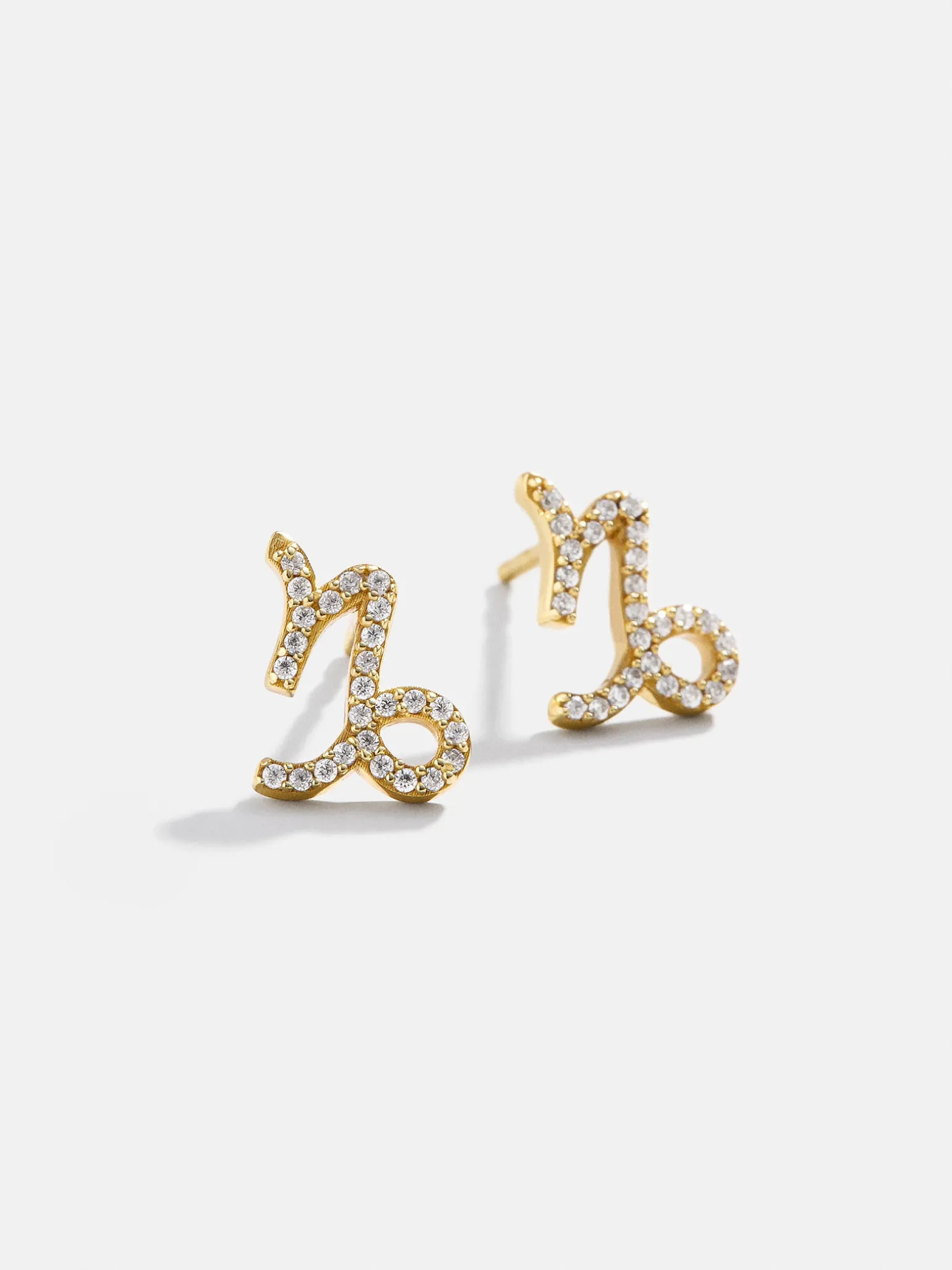 18K Gold Vermeil Zodiac Earrings - 18K Gold Vermeil. Pavé Cubic Zirconia Stones