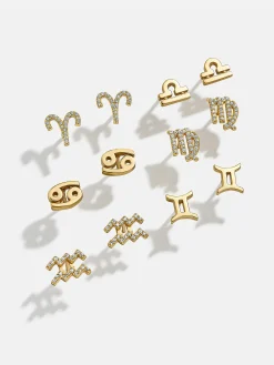 18K Gold Vermeil Zodiac Earrings - 18K Gold Vermeil