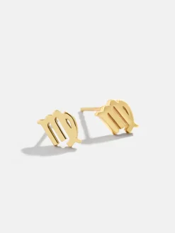 18K Gold Vermeil Zodiac Earrings - 18K Gold Vermeil