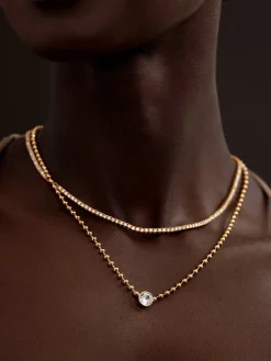 Kaycee Necklace - Gold/Pavé
