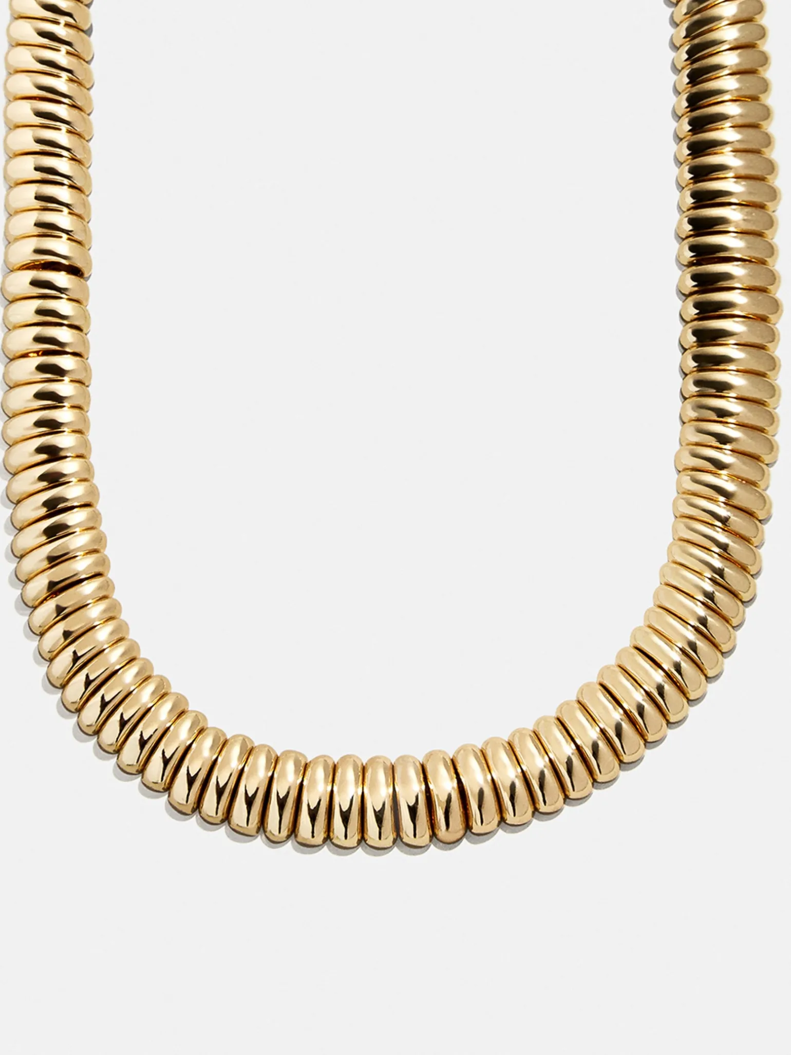 Keira Ribbed Necklace - Gold