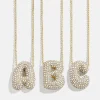 Kids’ Bubble Initial Necklace - Gold/Pavé