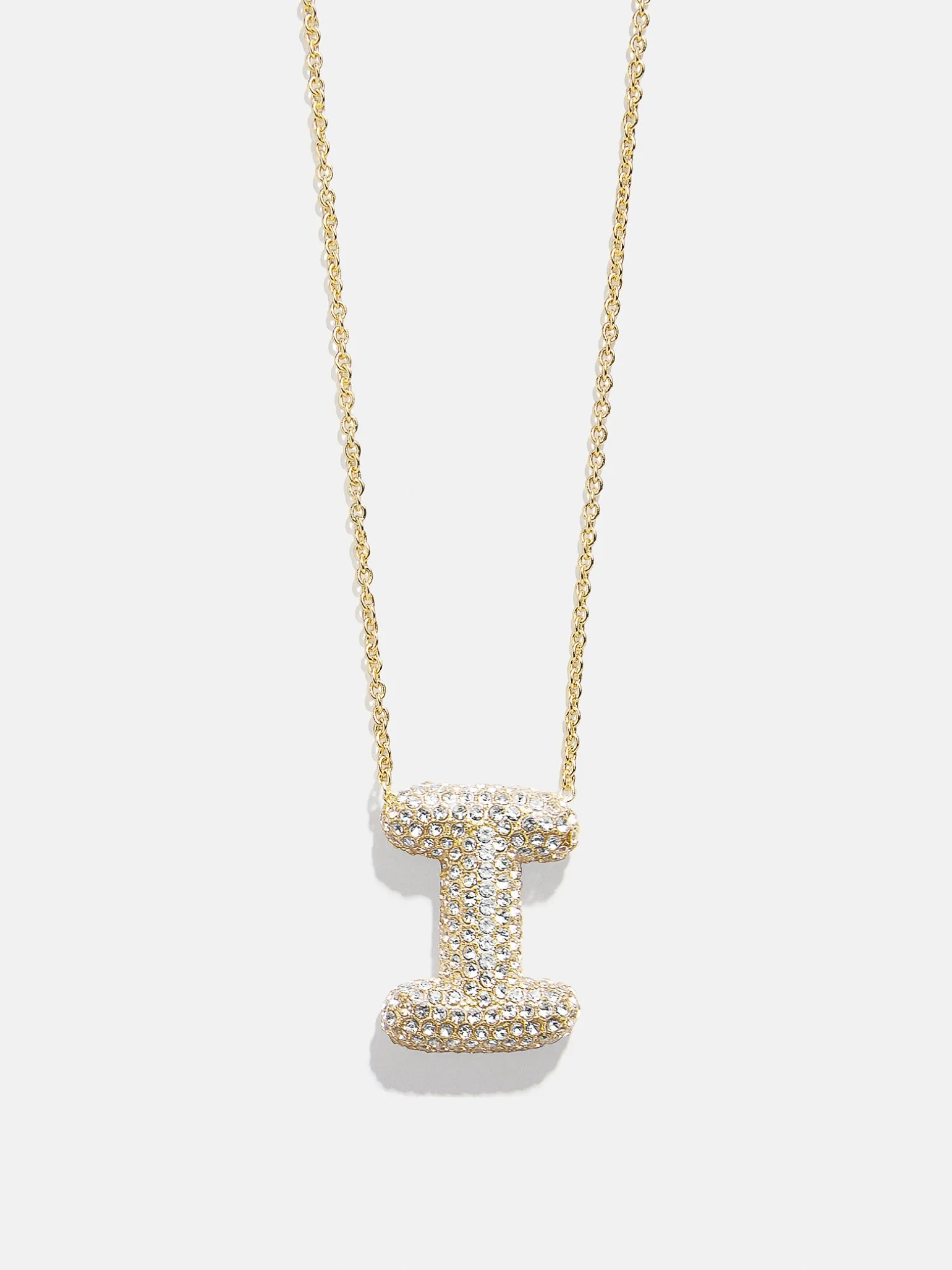 Kids’ Bubble Initial Necklace - Gold/Pavé