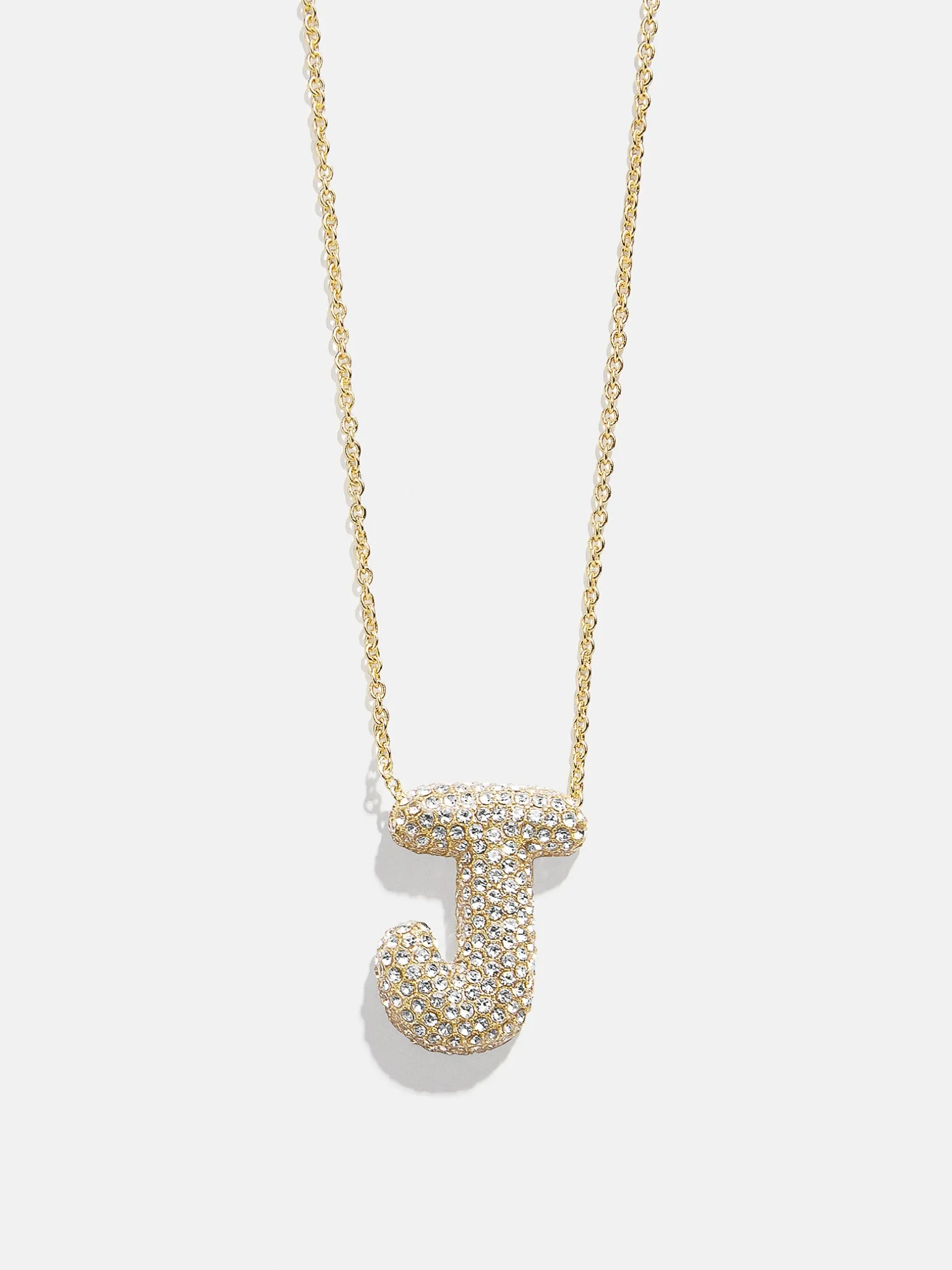 Kids’ Bubble Initial Necklace - Gold/Pavé