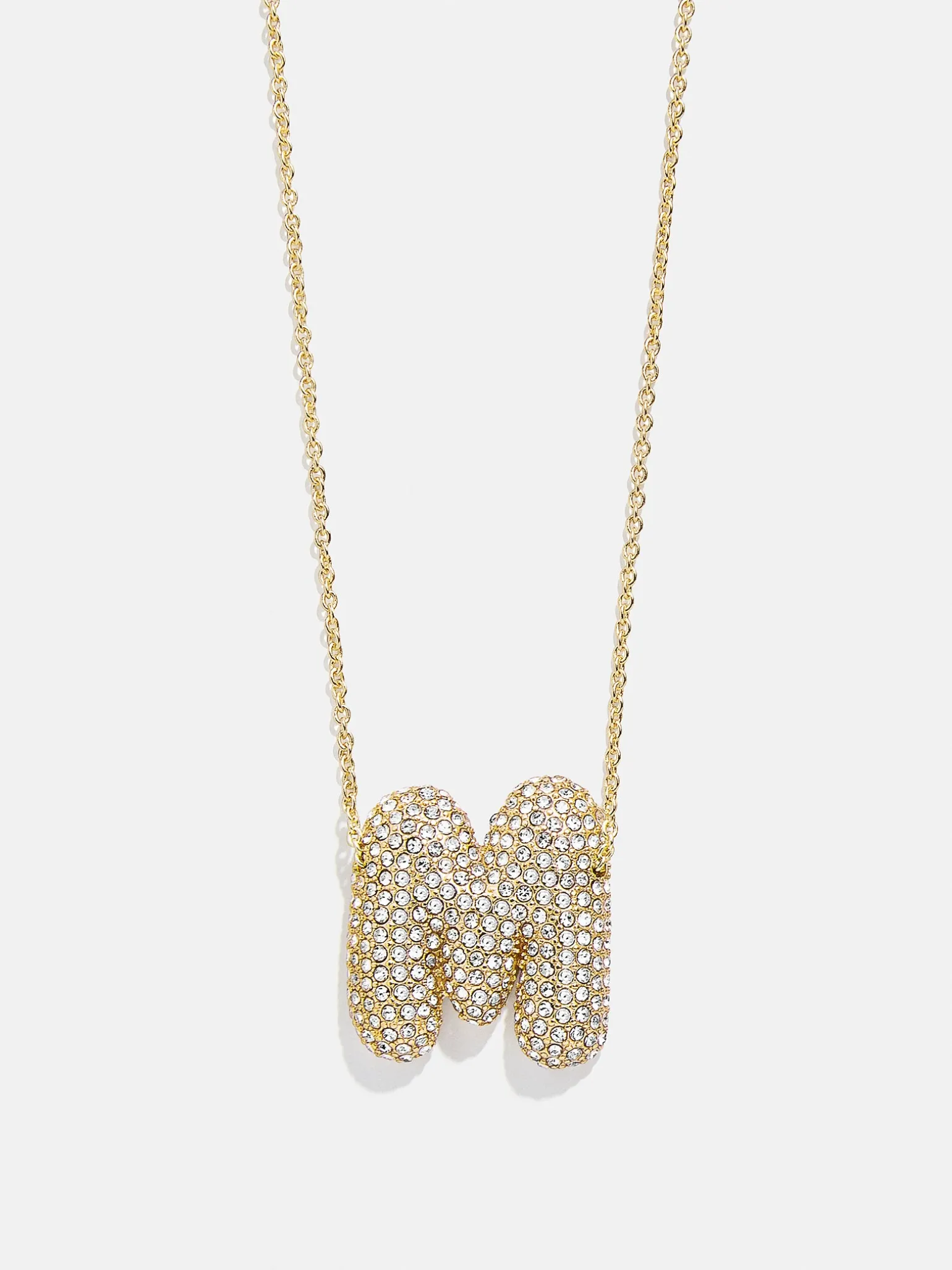 Kids’ Bubble Initial Necklace - Gold/Pavé
