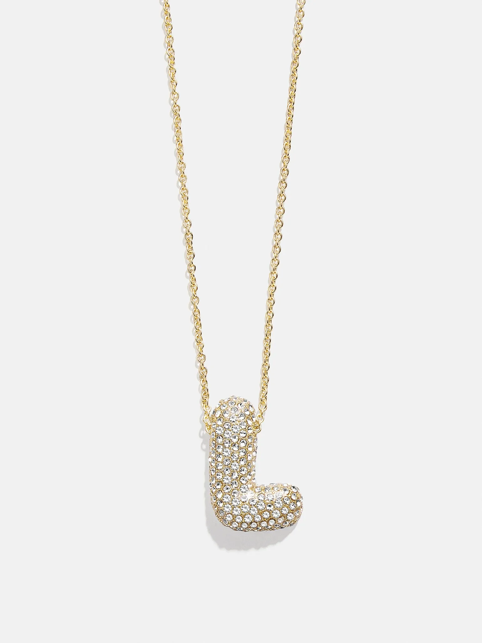 Kids’ Bubble Initial Necklace - Gold/Pavé