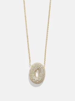 Kids’ Bubble Initial Necklace - Gold/Pavé