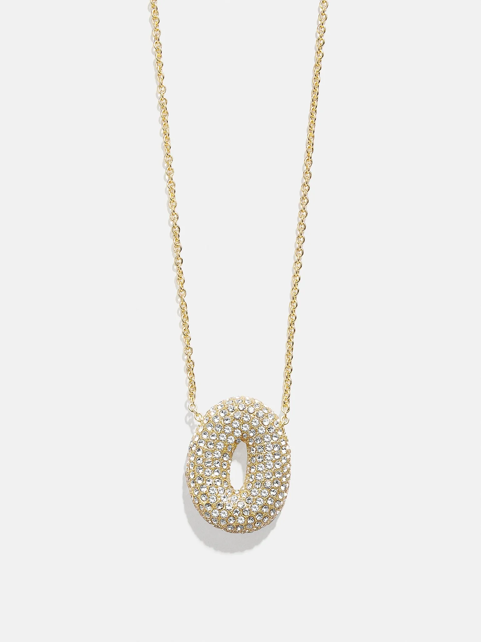 Kids’ Bubble Initial Necklace - Gold/Pavé