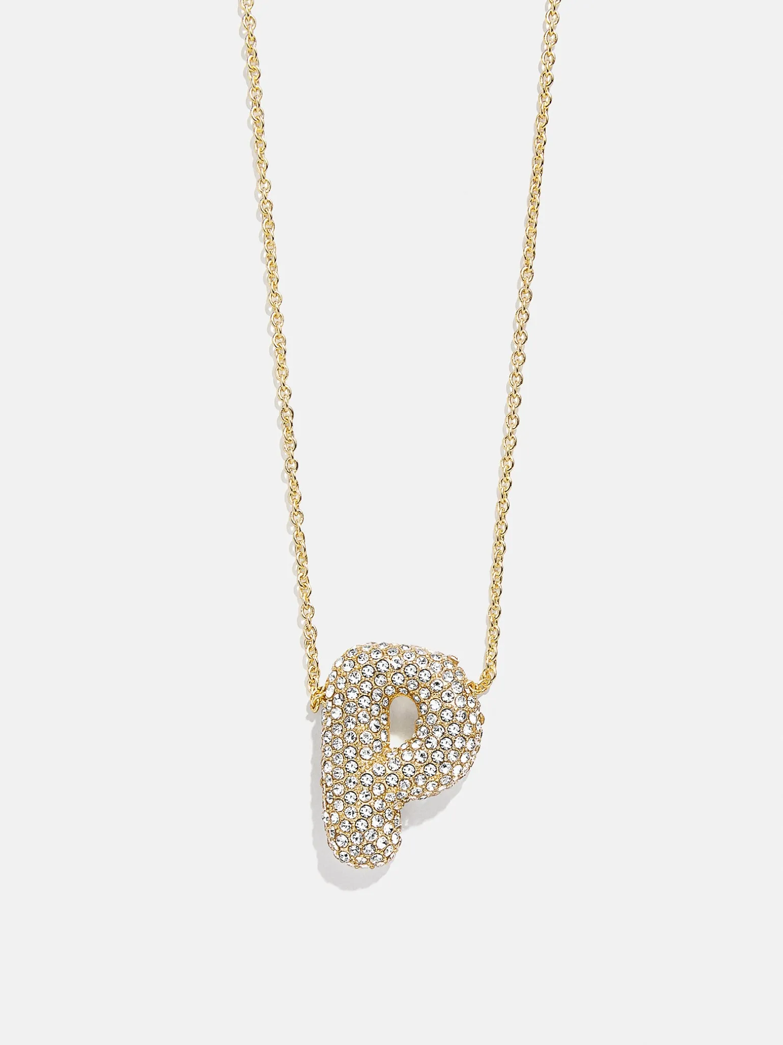 Kids’ Bubble Initial Necklace - Gold/Pavé