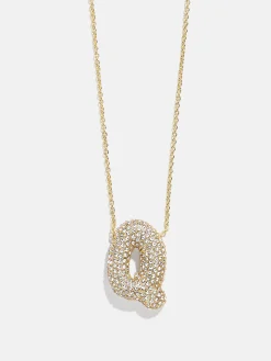Kids’ Bubble Initial Necklace - Gold/Pavé