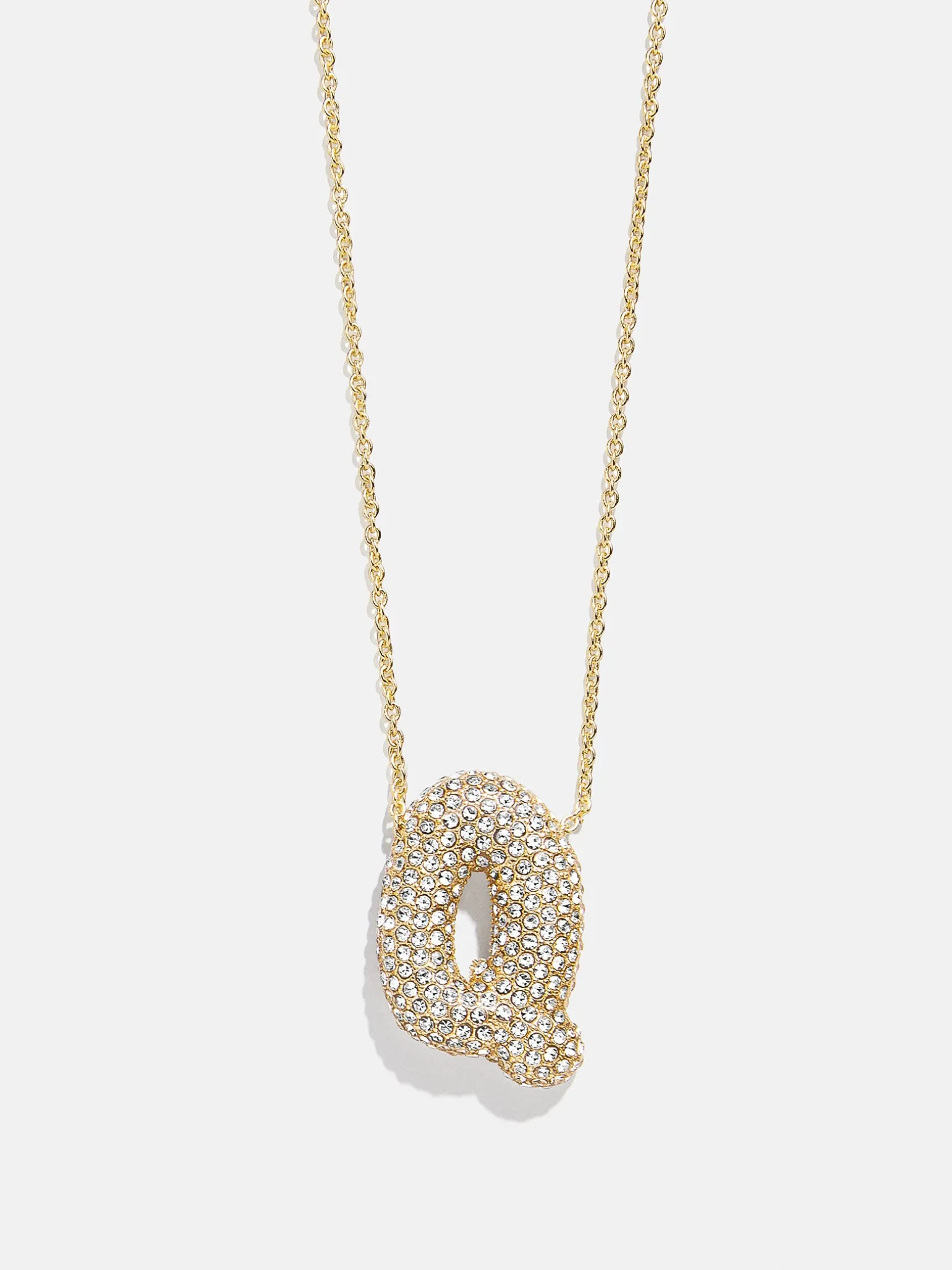 Kids’ Bubble Initial Necklace - Gold/Pavé