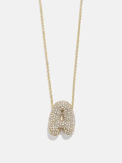 Kids’ Bubble Initial Necklace - Gold/Pavé