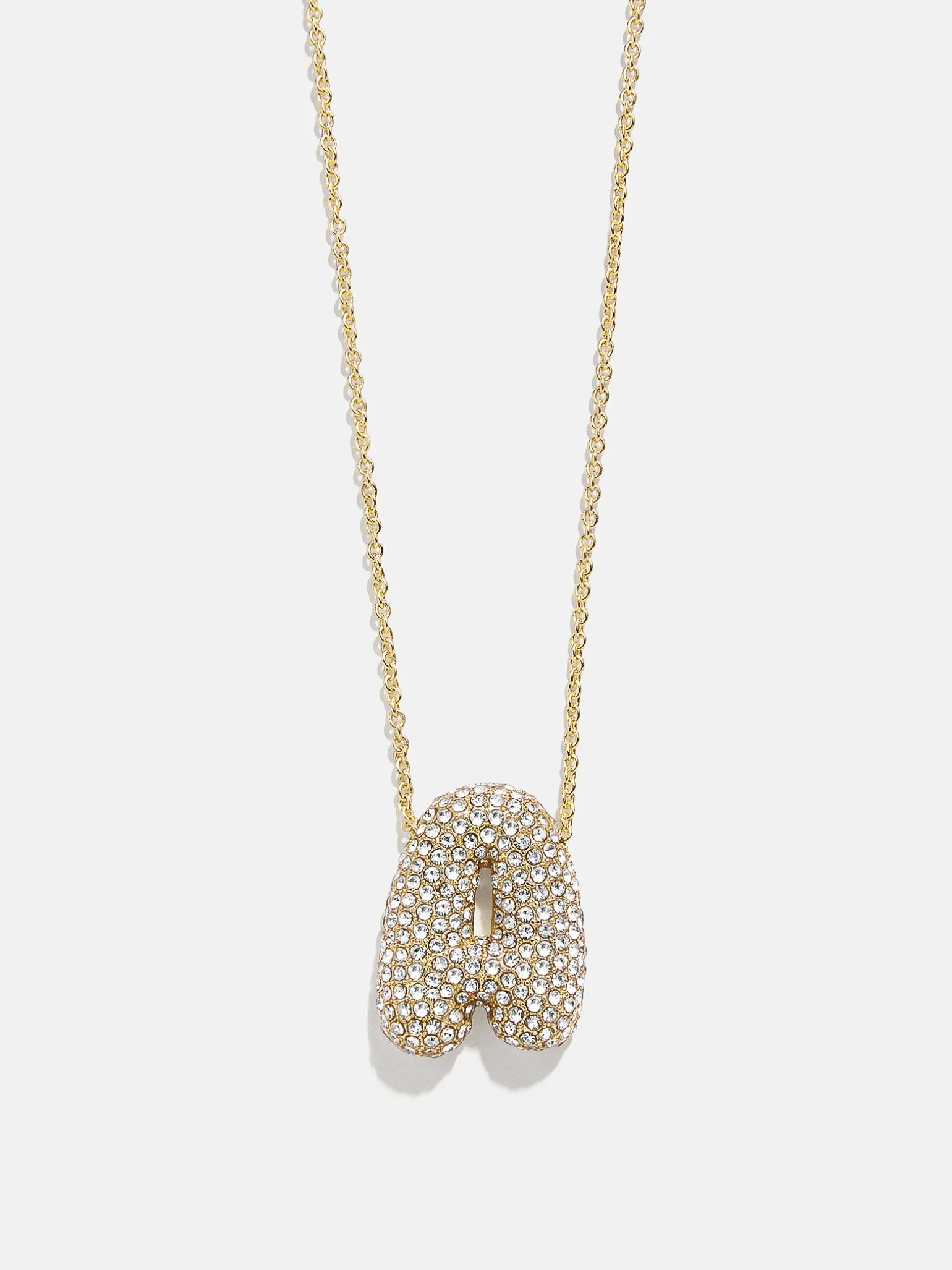 Kids’ Bubble Initial Necklace - Gold/Pavé