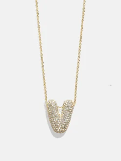 Kids’ Bubble Initial Necklace - Gold/Pavé