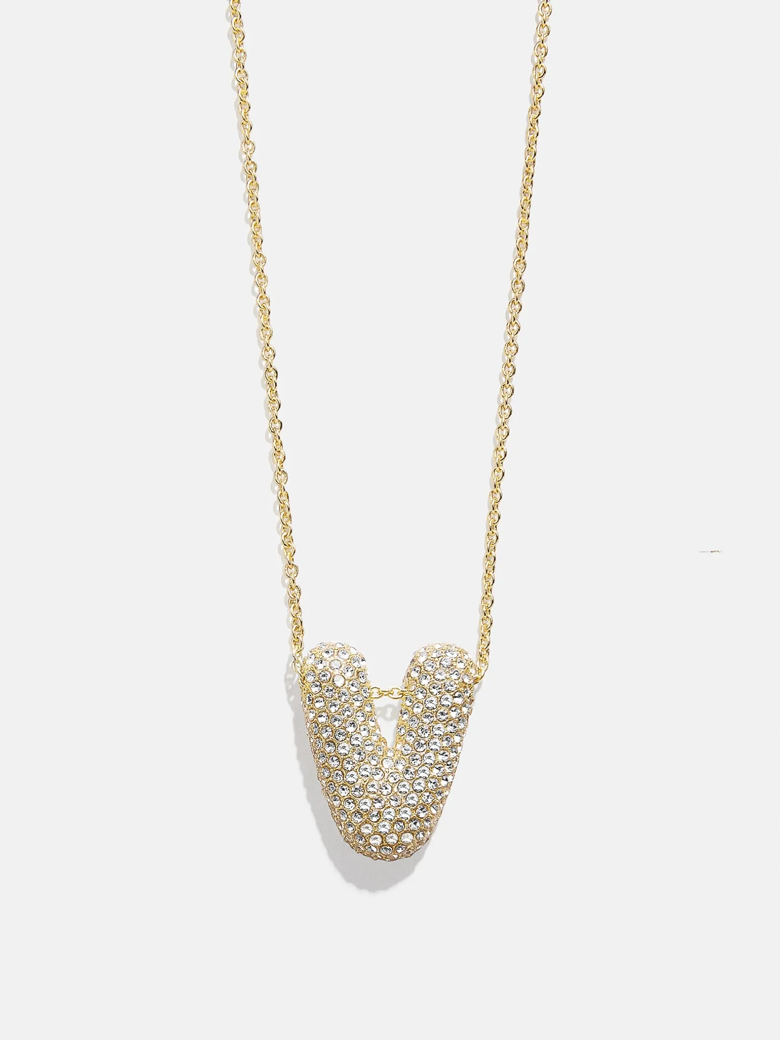 Kids’ Bubble Initial Necklace - Gold/Pavé