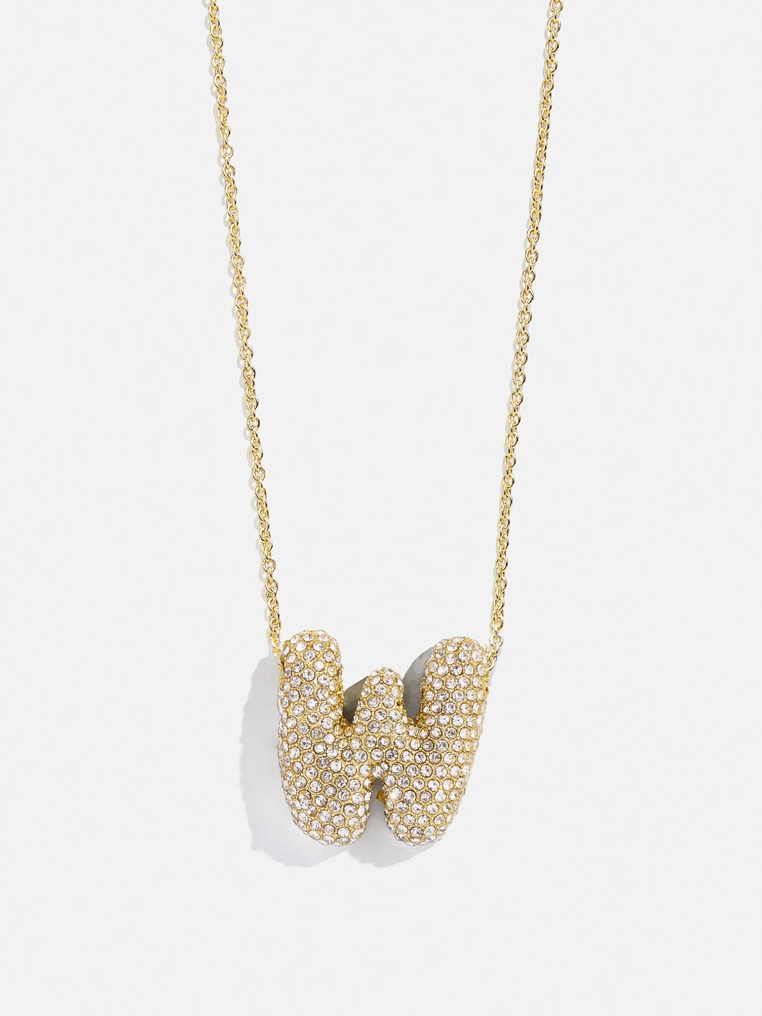 Kids’ Bubble Initial Necklace - Gold/Pavé