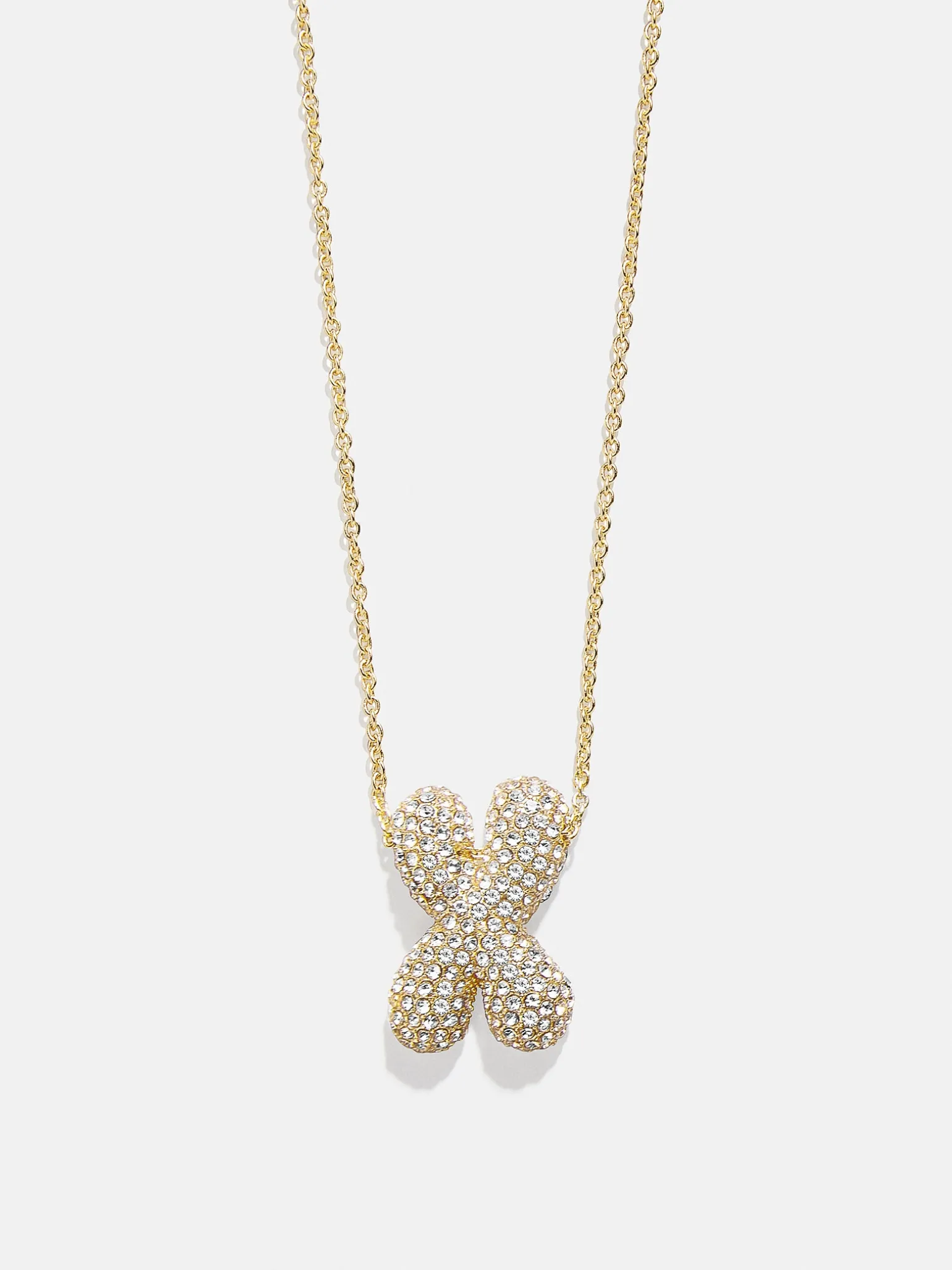 Kids’ Bubble Initial Necklace - Gold/Pavé