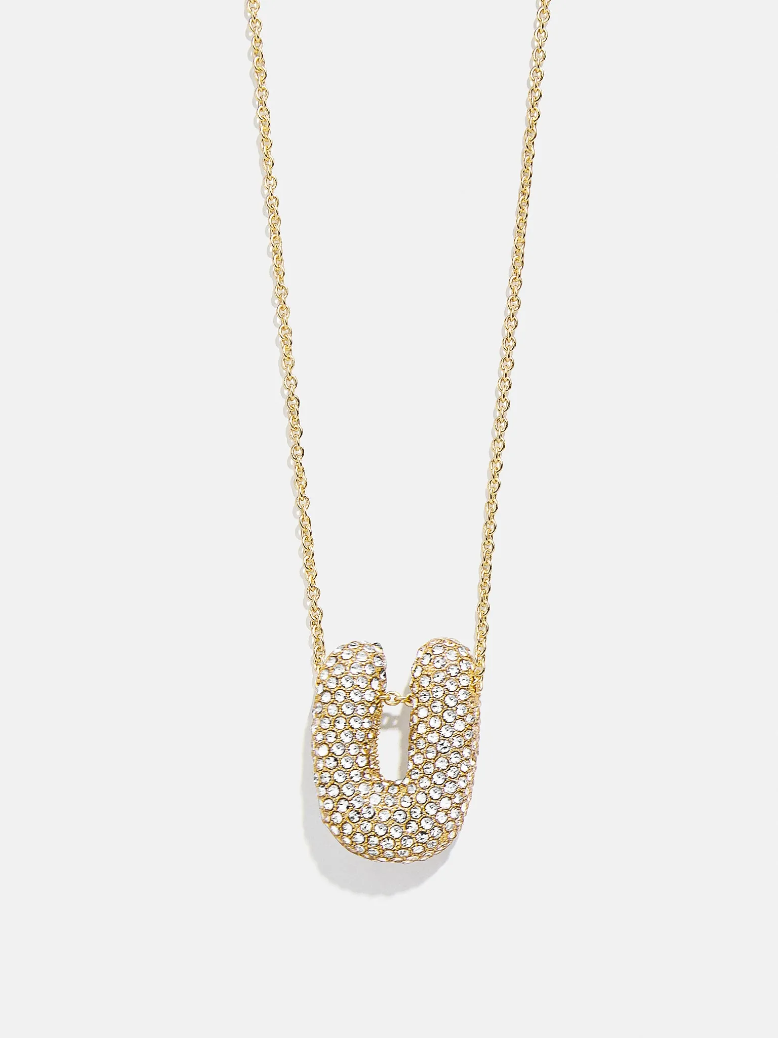 Kids’ Bubble Initial Necklace - Gold/Pavé