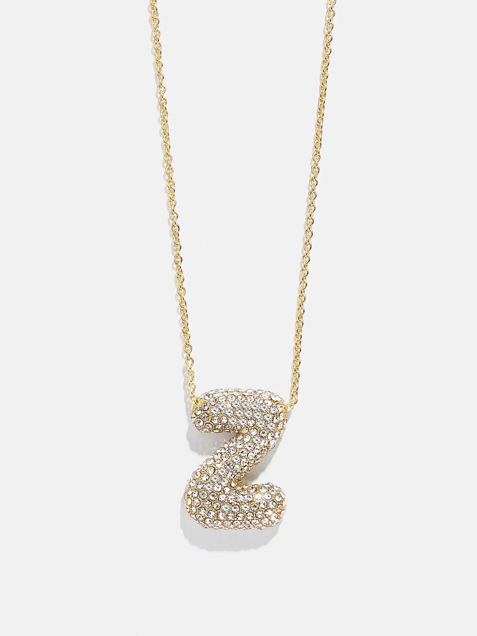 Kids’ Bubble Initial Necklace - Gold/Pavé