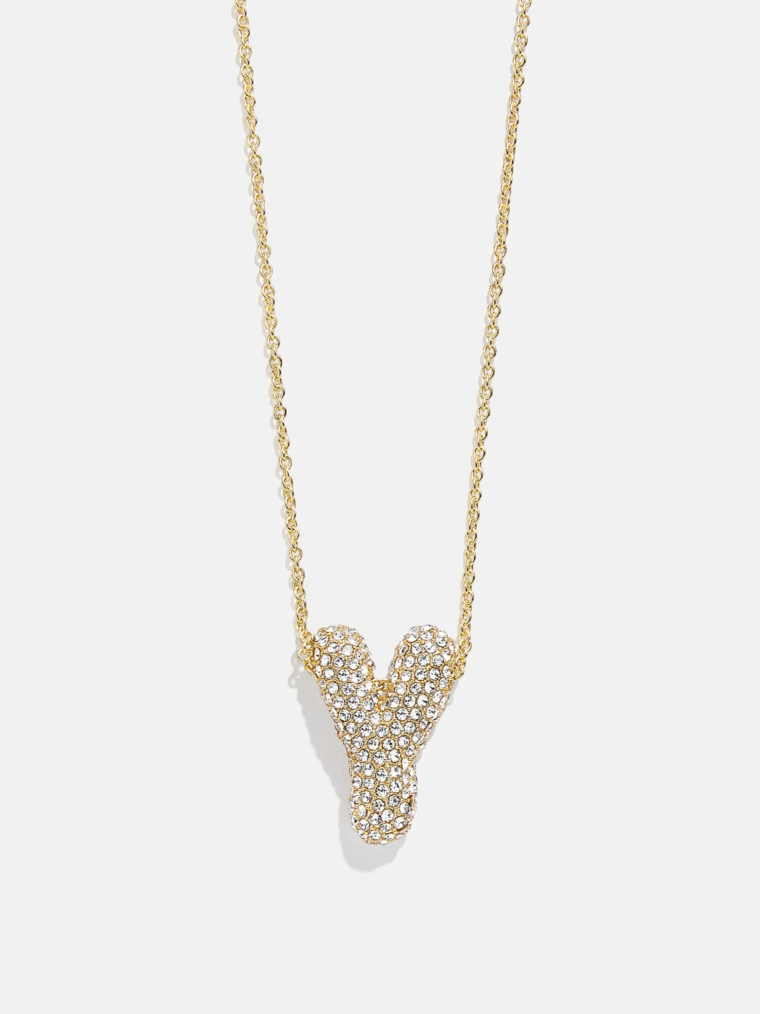 Kids’ Bubble Initial Necklace - Gold/Pavé