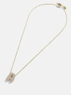 Kids’ Bubble Initial Necklace - Gold/Pavé
