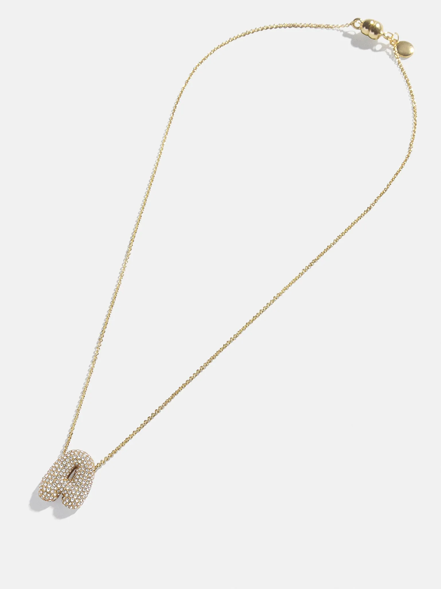 Kids’ Bubble Initial Necklace - Gold/Pavé