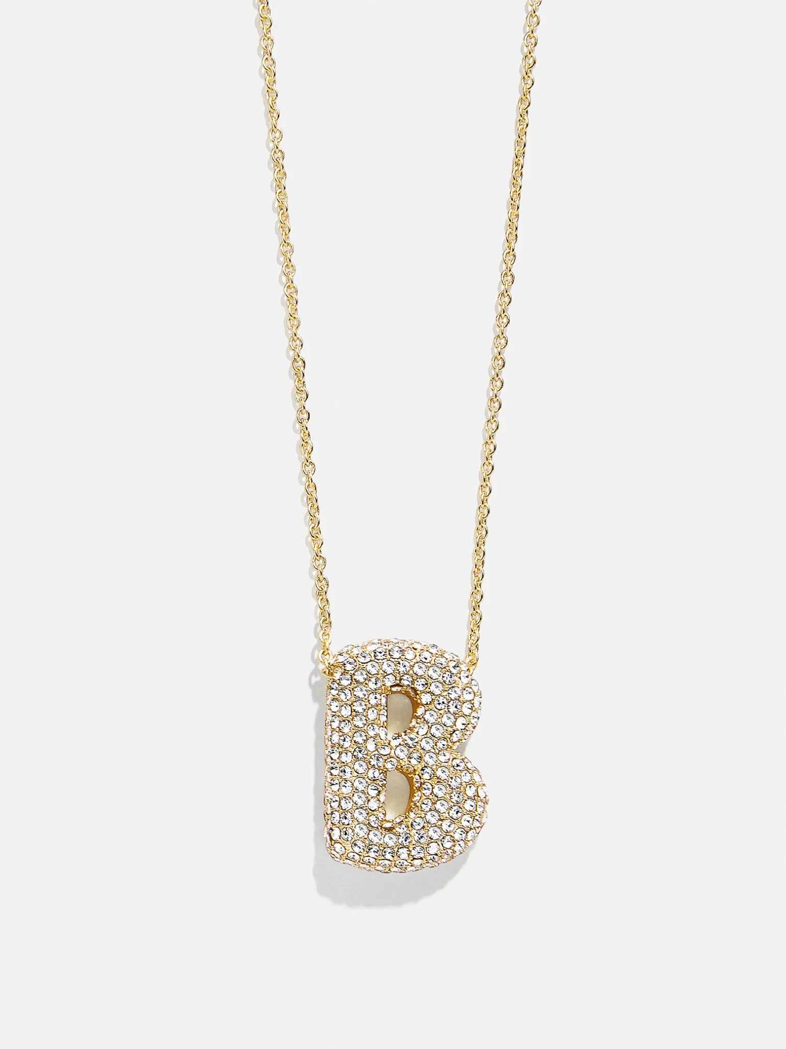 Kids’ Bubble Initial Necklace - Gold/Pavé