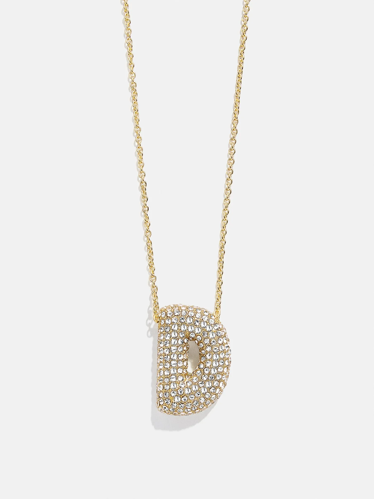 Kids’ Bubble Initial Necklace - Gold/Pavé