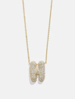 Kids’ Bubble Initial Necklace - Gold/Pavé