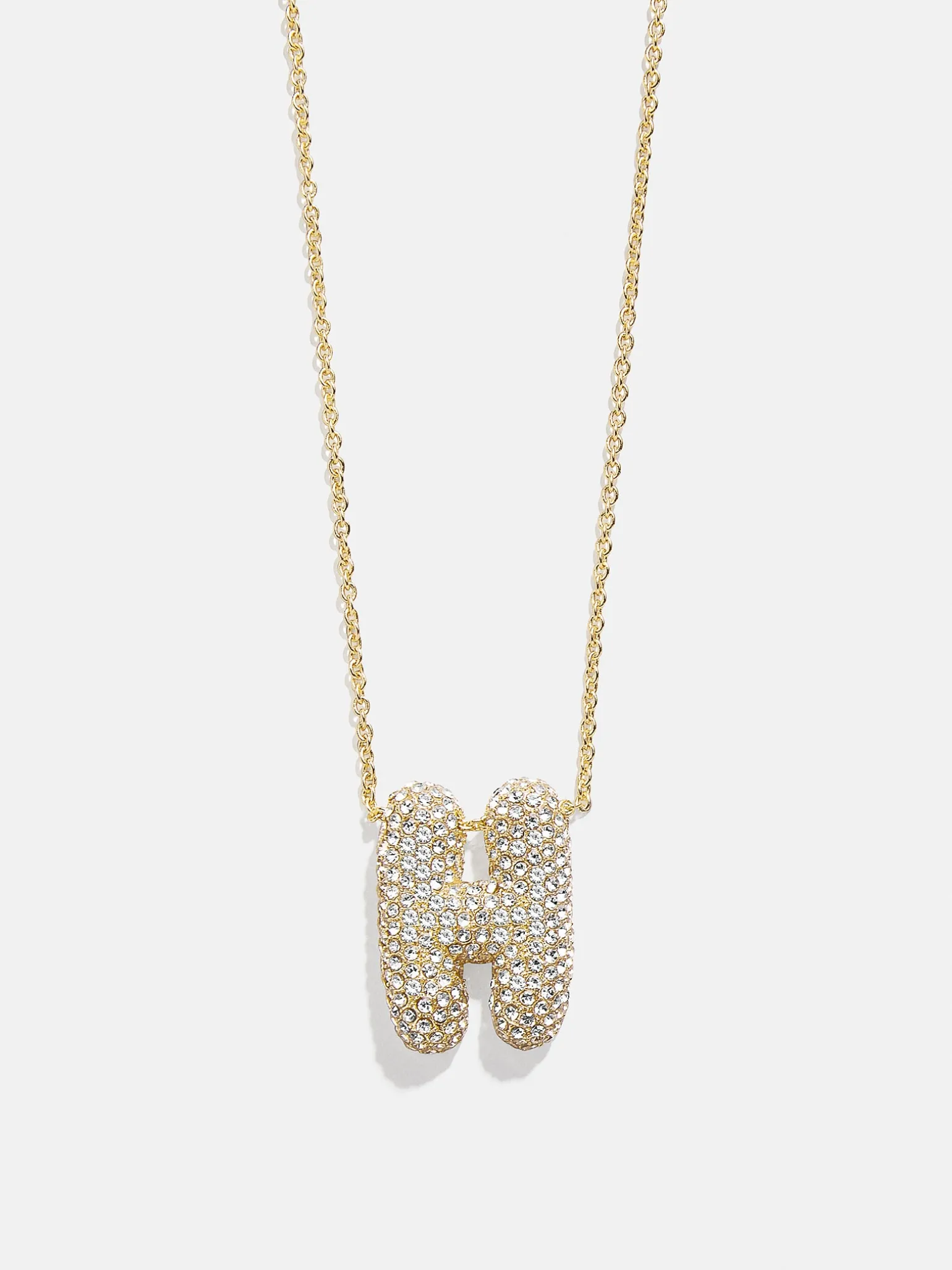 Kids’ Bubble Initial Necklace - Gold/Pavé