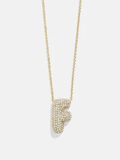 Kids’ Bubble Initial Necklace - Gold/Pavé