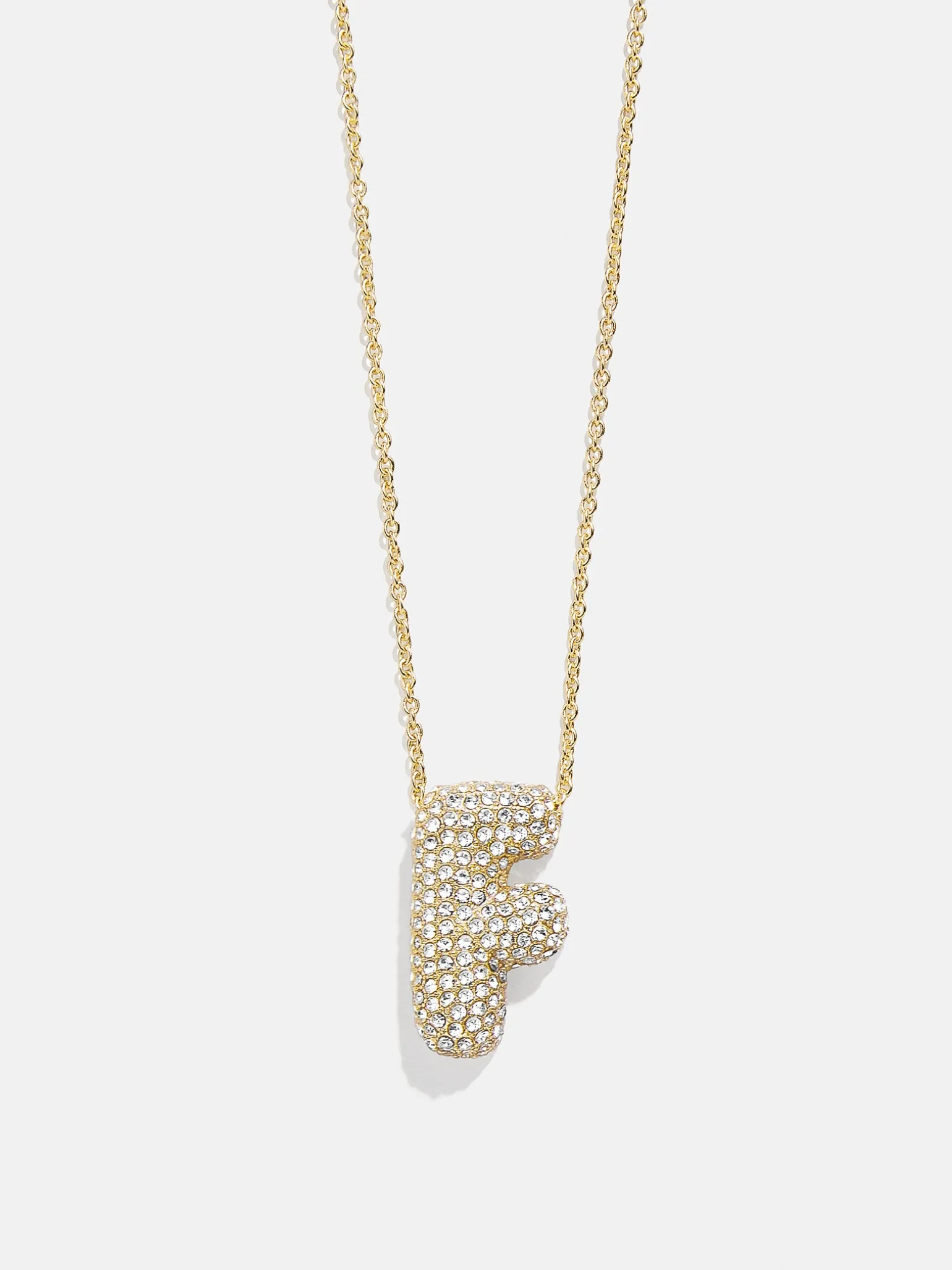 Kids’ Bubble Initial Necklace - Gold/Pavé