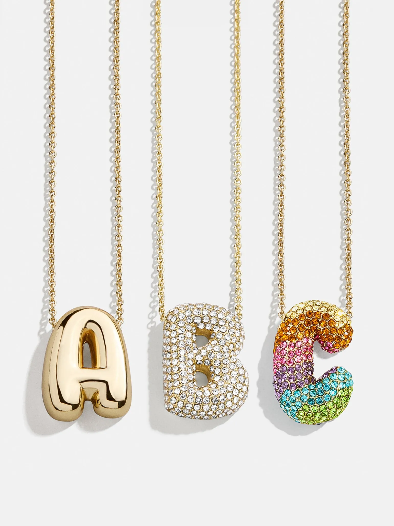 Kids' Bubble Initial Necklace - Gold