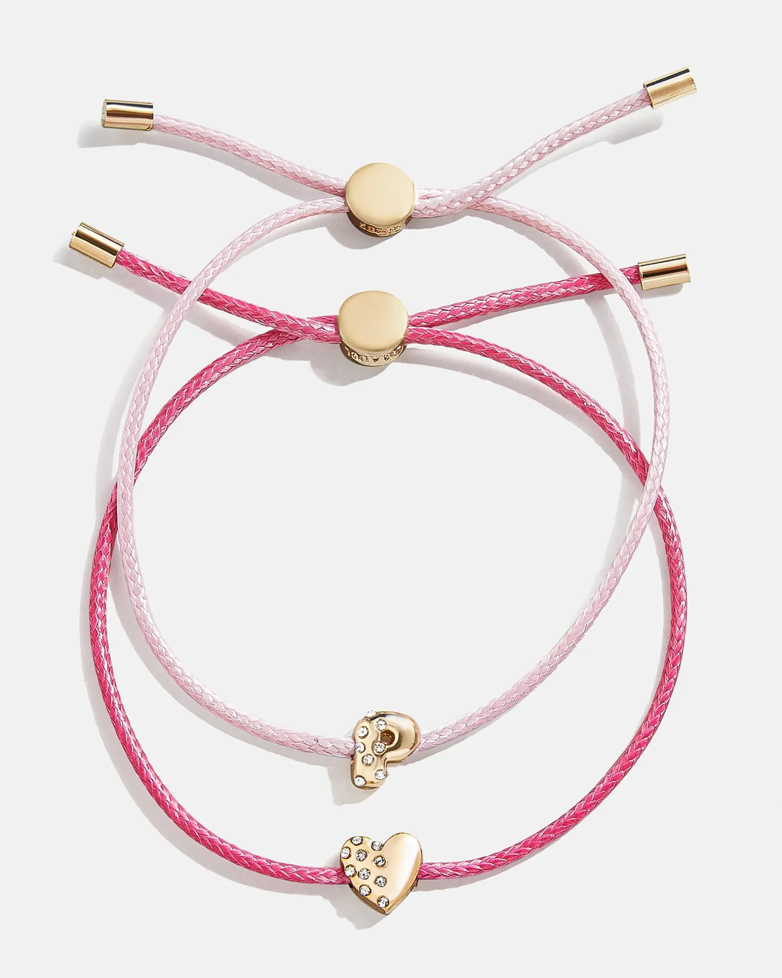 Kids' Cord Initial Bracelet Set - Pink