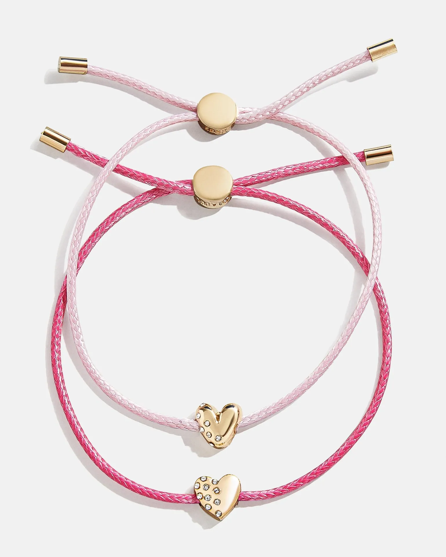 Kids' Cord Initial Bracelet Set - Pink