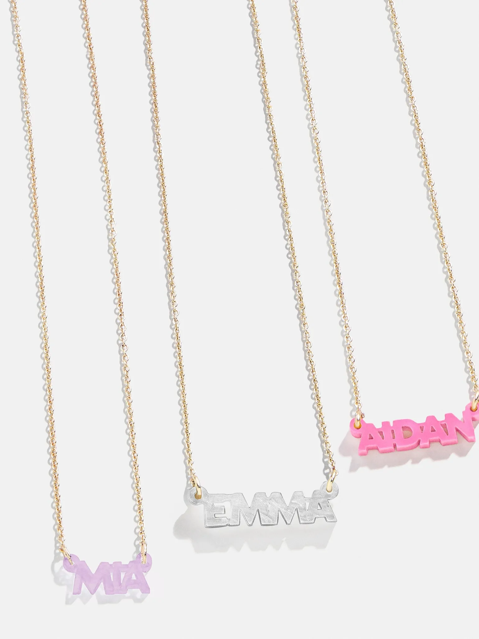 Kids' Custom Nameplate Necklace - Cable Chain
