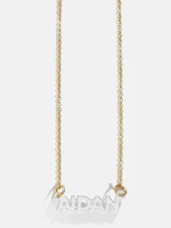 Kids' Custom Nameplate Necklace - Cable Chain