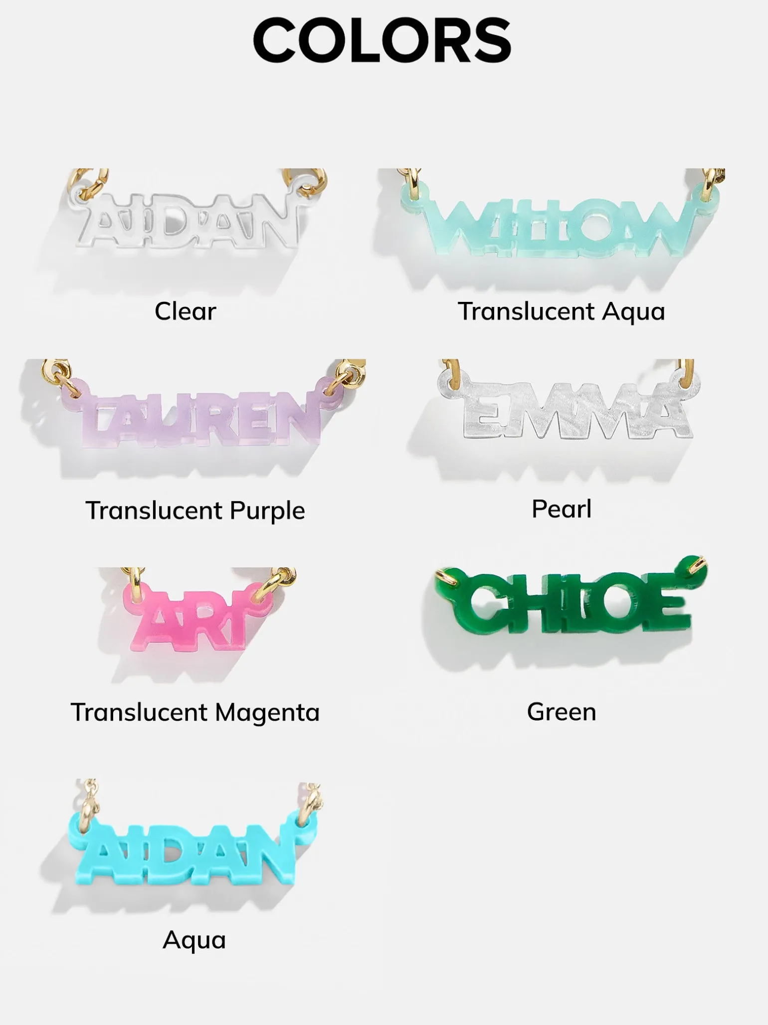 Kids' Custom Nameplate Necklace - Cable Chain