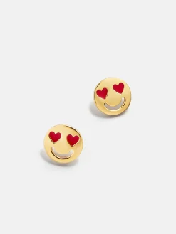 Kids' Heart Eye Emoji Earrings - Heart Eye Emoji