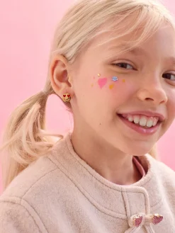 Kids' Heart Eye Emoji Earrings - Heart Eye Emoji
