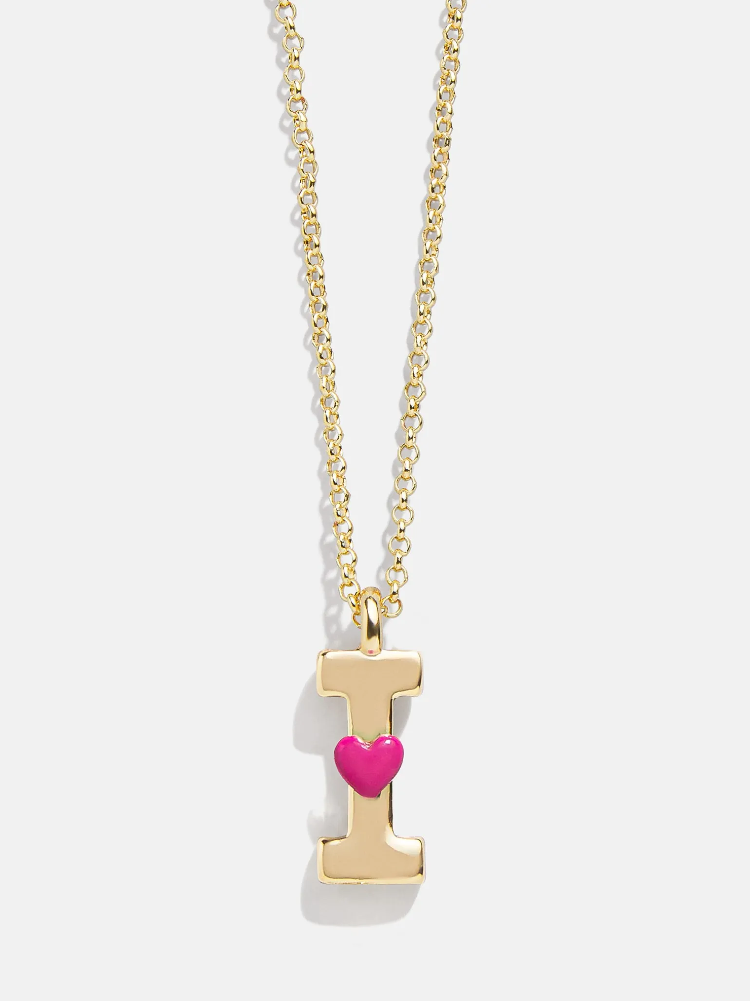 Kids' Heart Initial Necklace - Gold