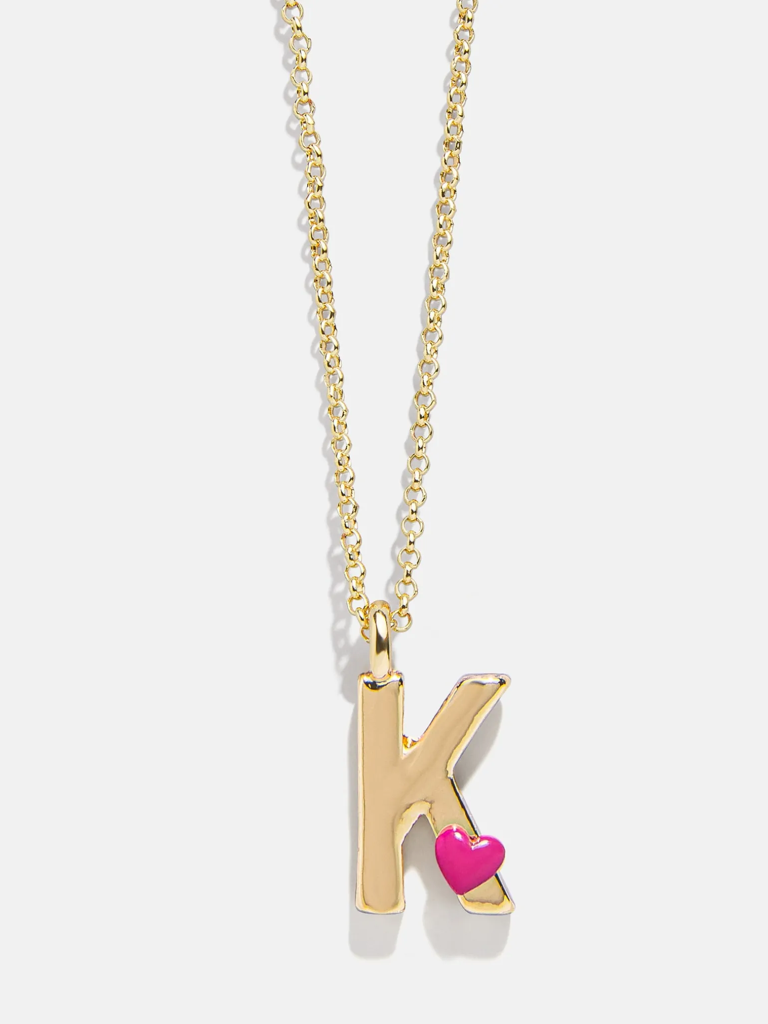 Kids' Heart Initial Necklace - Gold