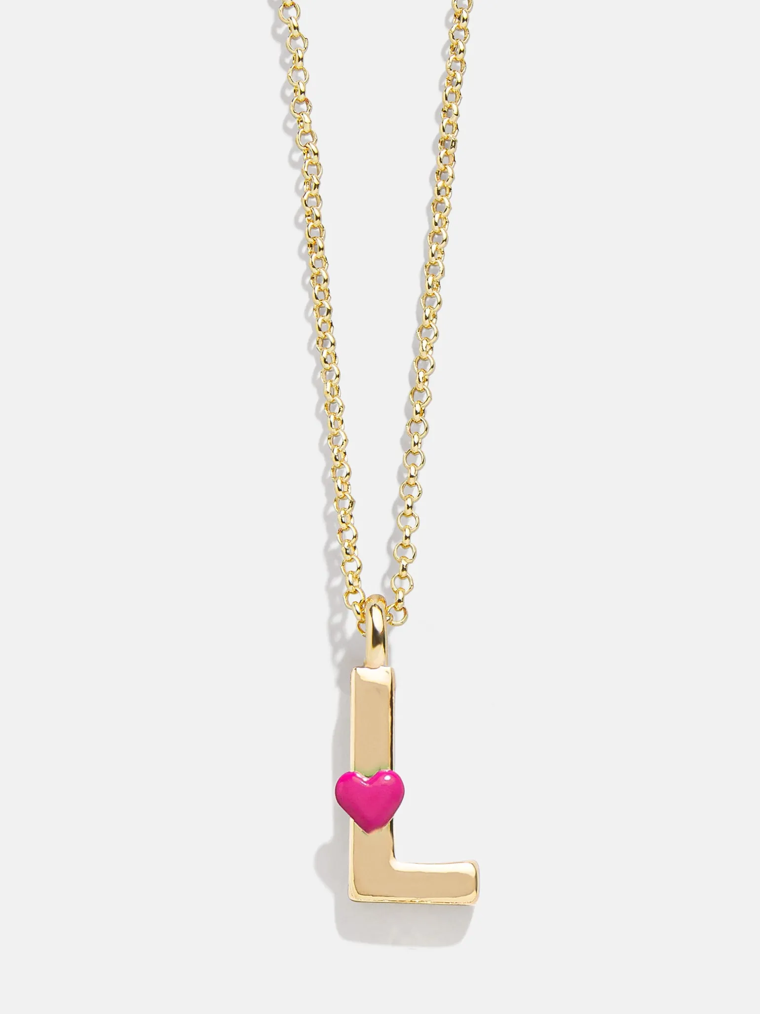 Kids' Heart Initial Necklace - Gold