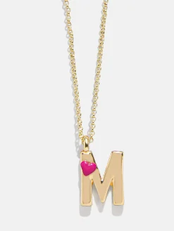 Kids' Heart Initial Necklace - Gold